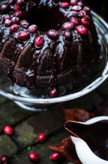 Chocolate Cake with Cranberries
