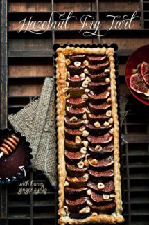 Hazelnut Fig Tart with Honey Ginger Syrup