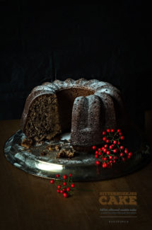 Bitter Almond Cookie Cake soaked in Amaretto and Chocolate