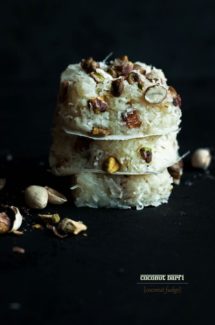 Coconut Fudge {Nariyal Barfi}