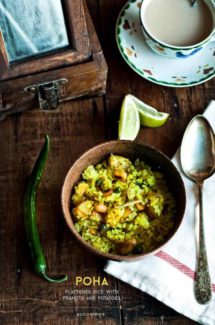 Poha ~ Flattened Rice with Potato and Peanuts