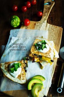 Mango Black Bean Quesadillas