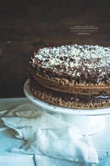 Hazelnut Cake with Chocolate Rum Buttercream