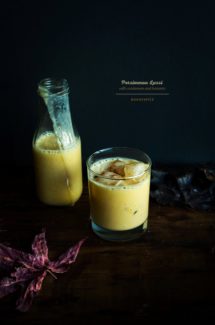 Persimmon Lassi with Turmeric and Cardamom