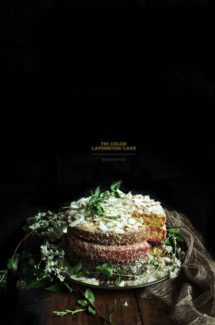 Tri-Colored Lamington Cake