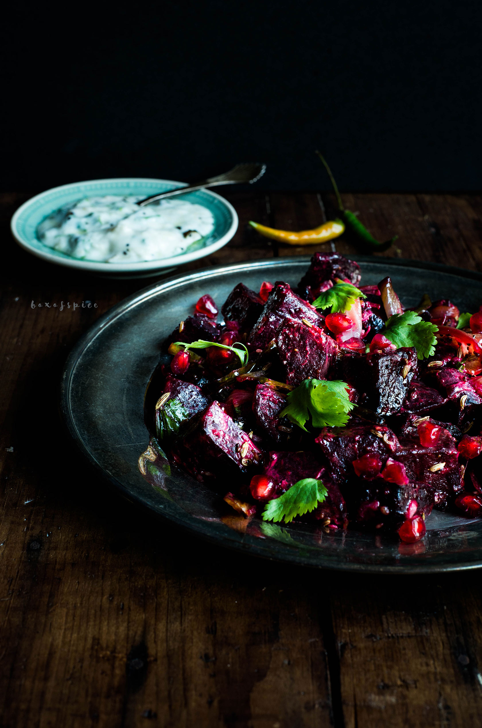 Indian Roasted Beetroot with A Yoghurt Sauce I Boxofspice