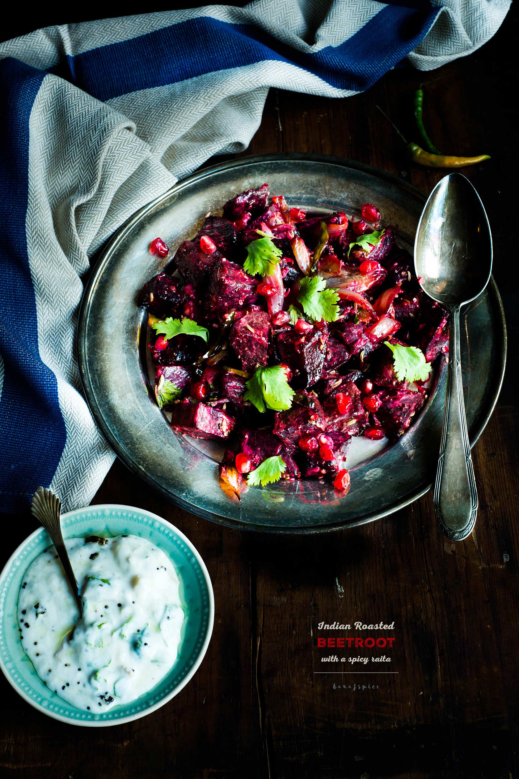 Indian Roasted Beetroot with A Yoghurt Sauce I Boxofspice