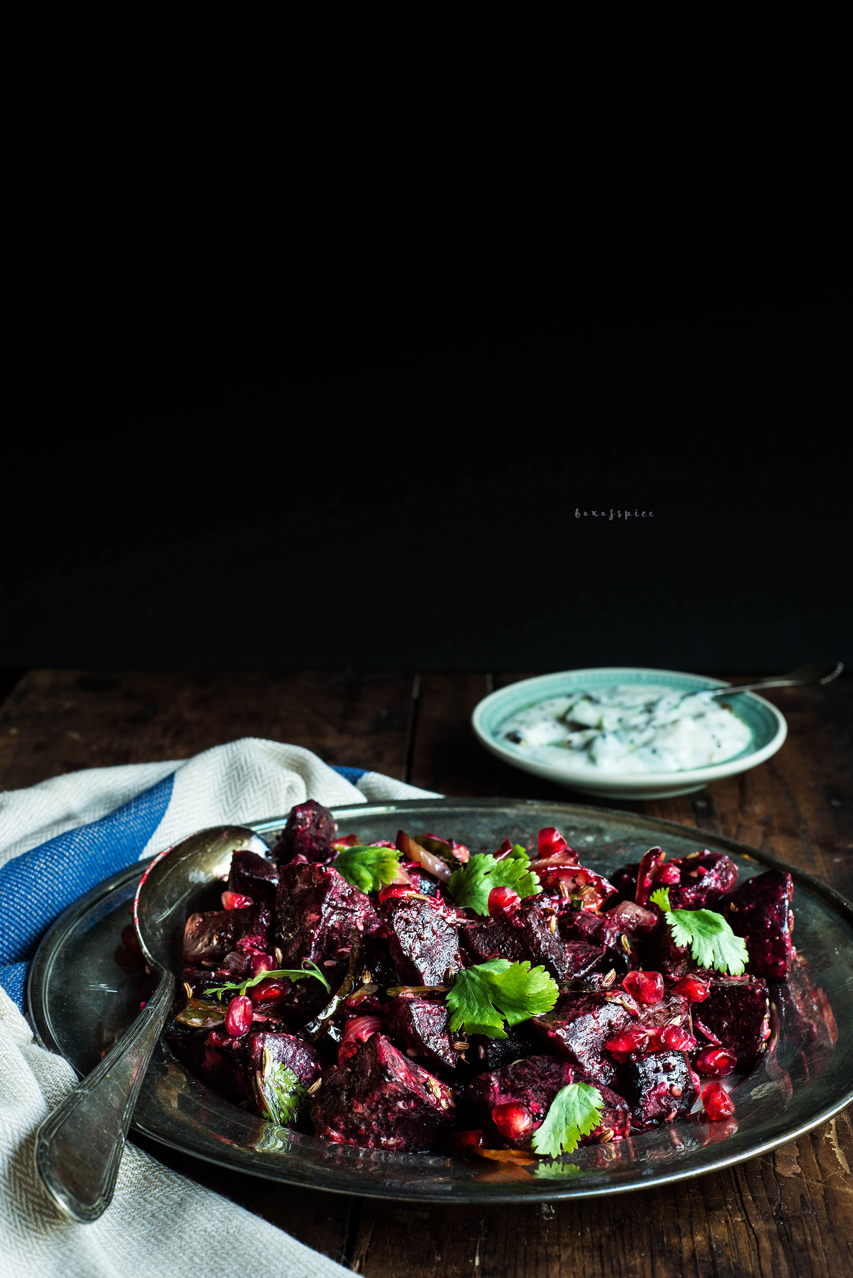 Indian Roasted Beetroot with A Yoghurt Sauce I Boxofspice