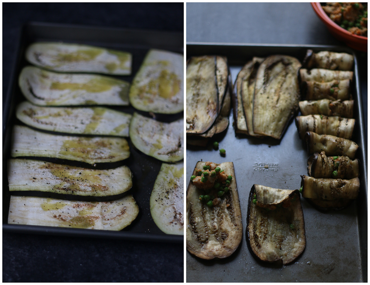 Stuffed Eggplant Rolls in a Mild Almond Tomato Curry I Food Fashion Party