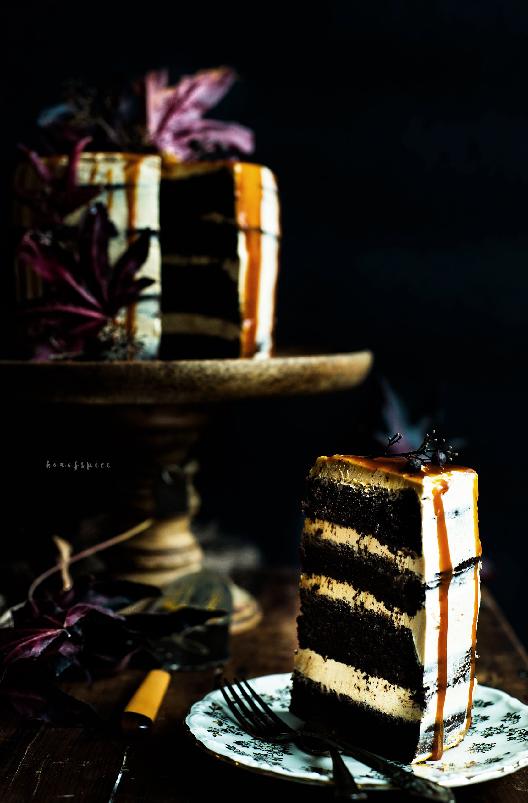Spiced Whiskey Chocolate Cake I Boxofspice