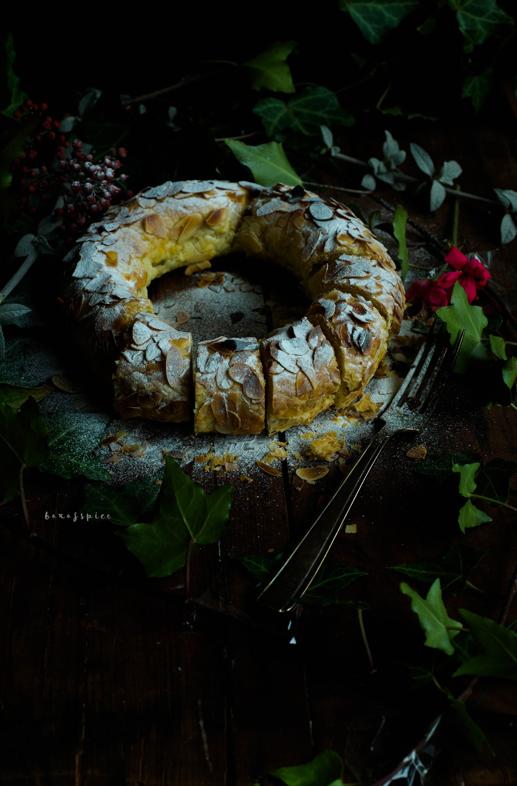 Spiced Almond Paste Wreath with Cardamom I Boxofspice