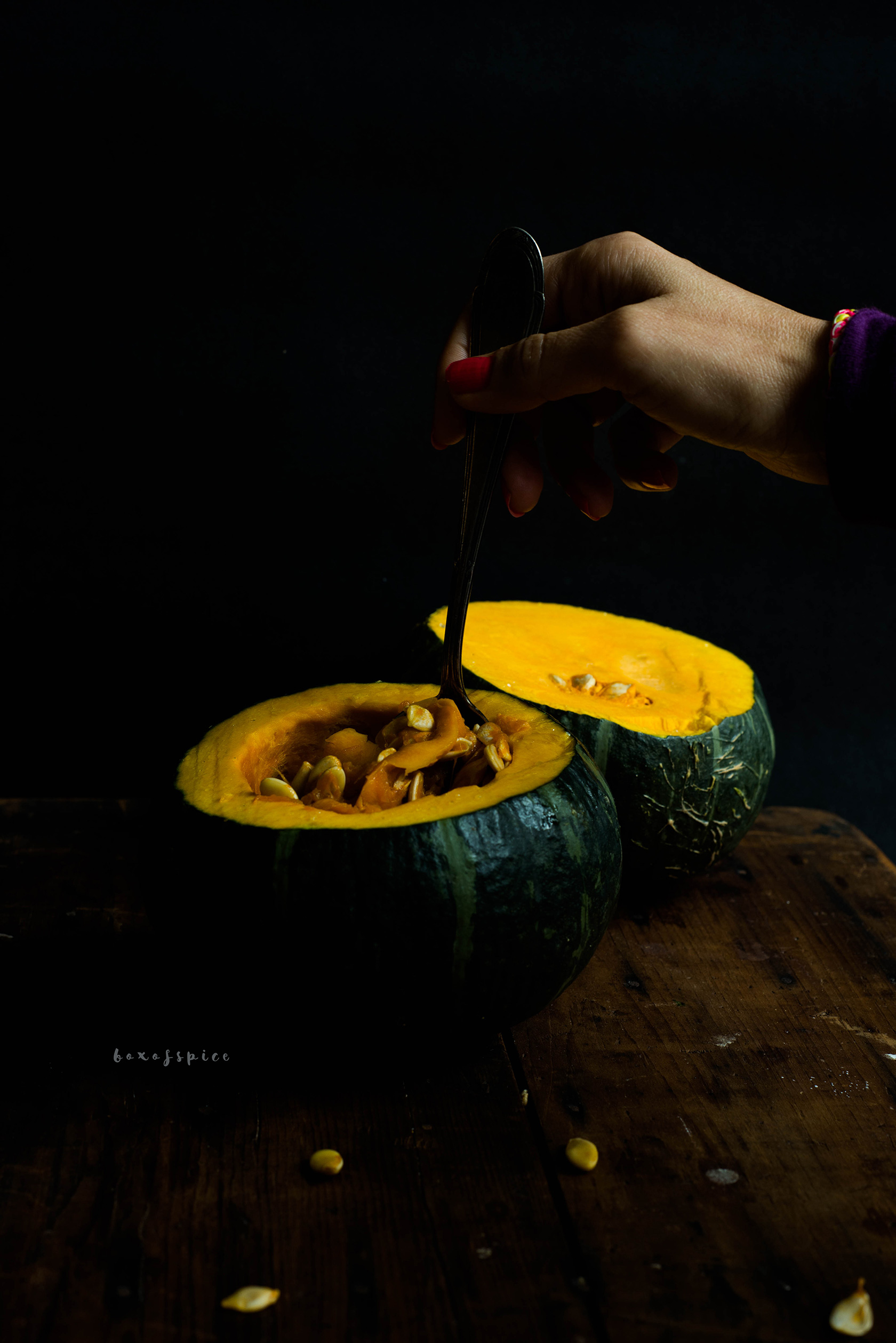 Red Beans and Basmati Stuffed Kabocha Squash I Boxofspice