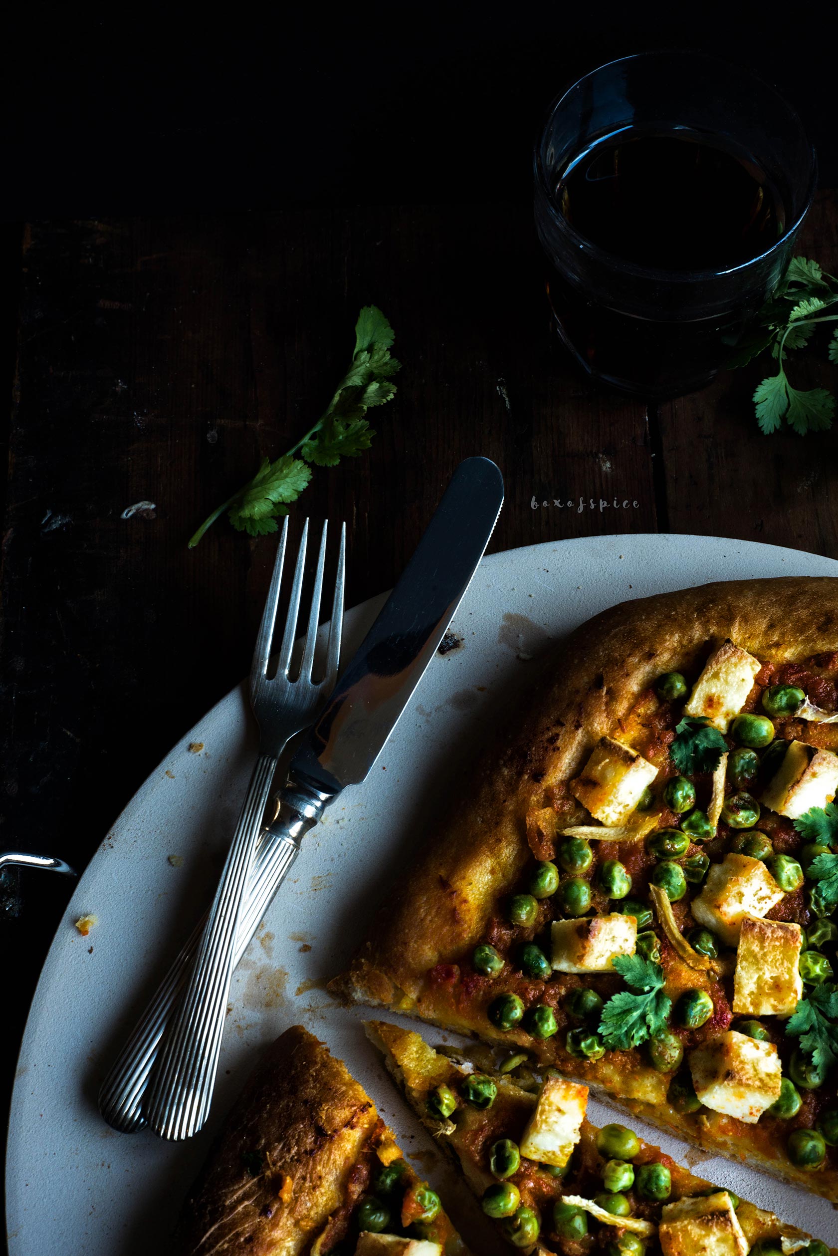 Matar/Peas and Paneer Pizza I Boxofspice