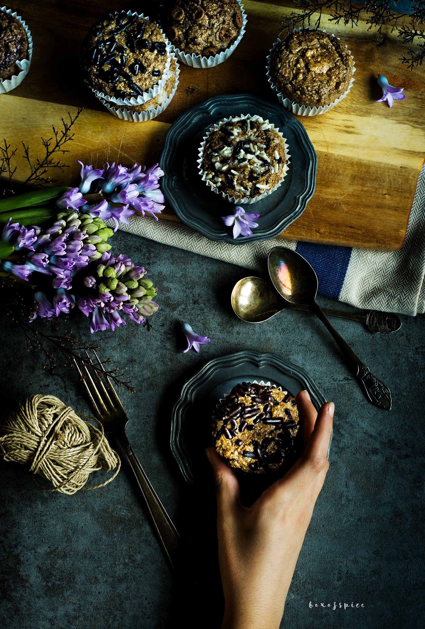 20 Minute Whole Wheat Banana Muffins I Boxofspice