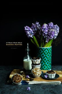 20 Minute Whole Wheat Banana Muffins