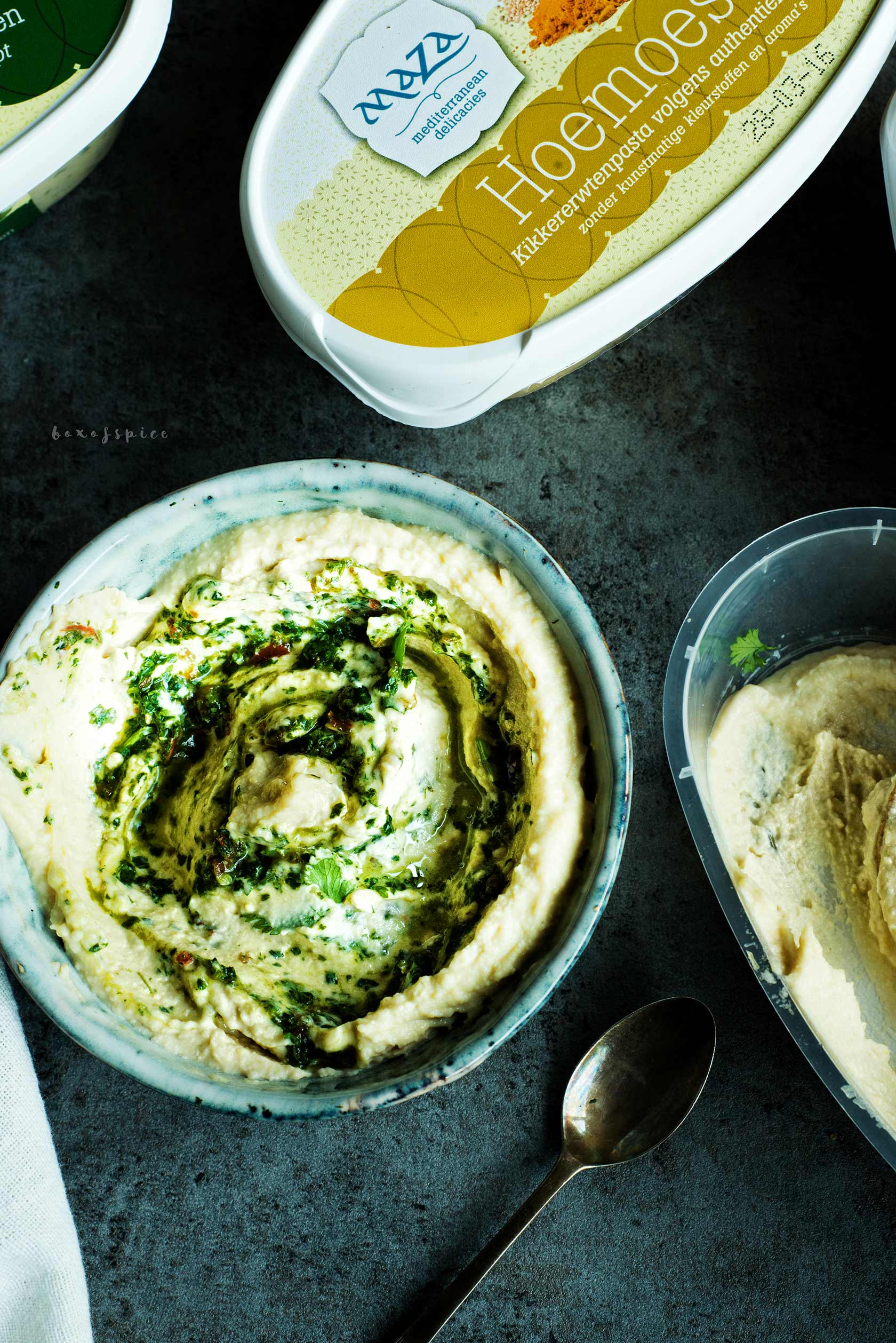 Fava Bean and Amaranth Shoarma Naan Slider with Hummus I Boxofspice