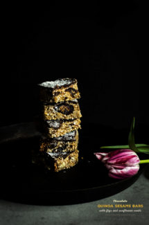 Chocolade Quinoa Sesam Bars + A Giveaway