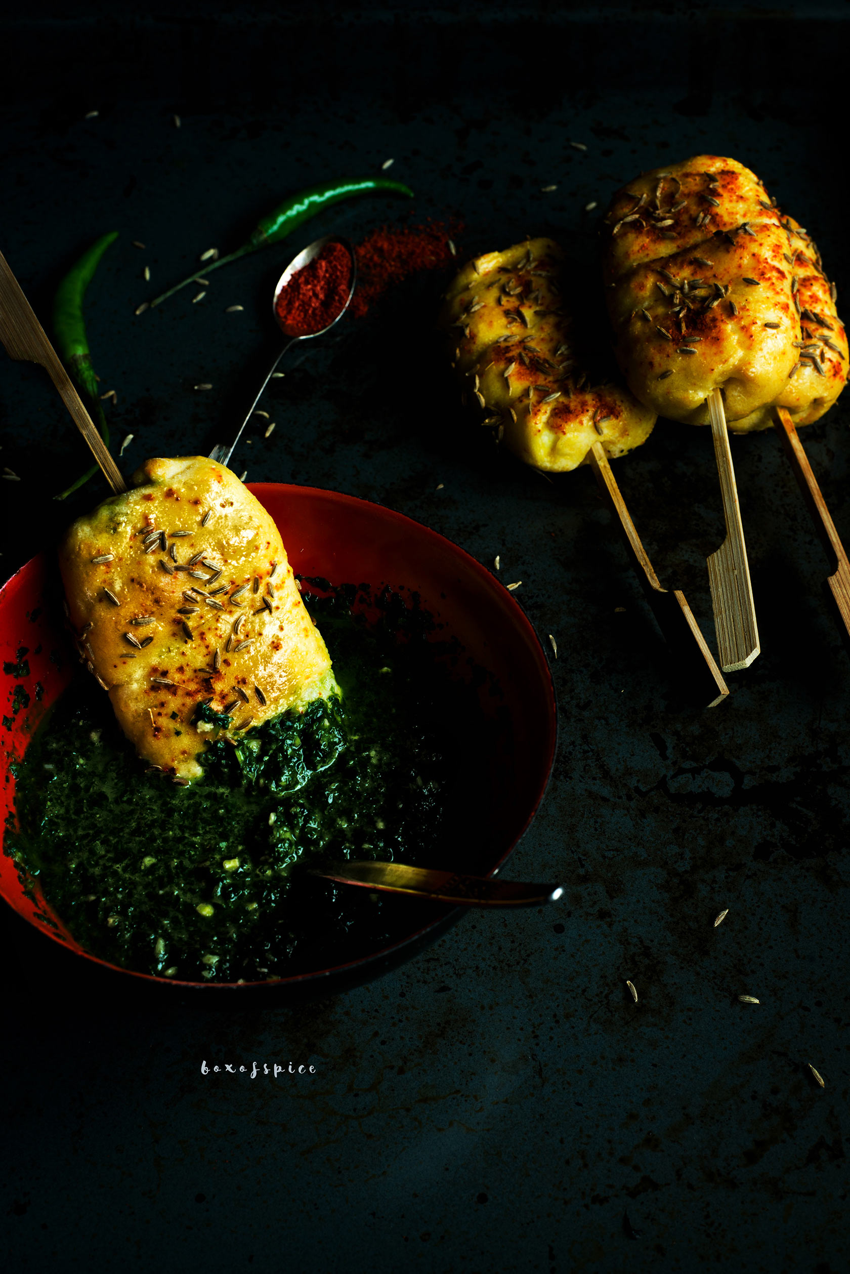 Polenta Paneer Corndogs I Boxofspice