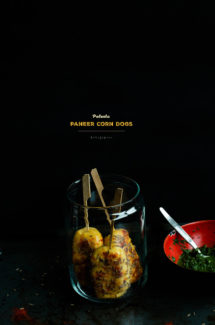 Polenta Paneer Corn Dogs