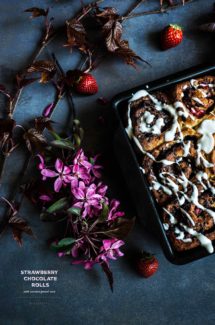 Strawberry Chocolate Rolls with Roasted Fennel Seeds