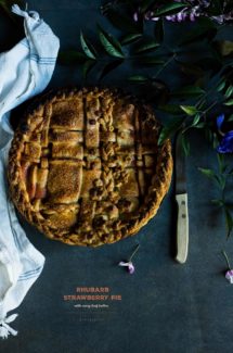 Strawberry Rhubarb Pie with Curry Leaf Butter