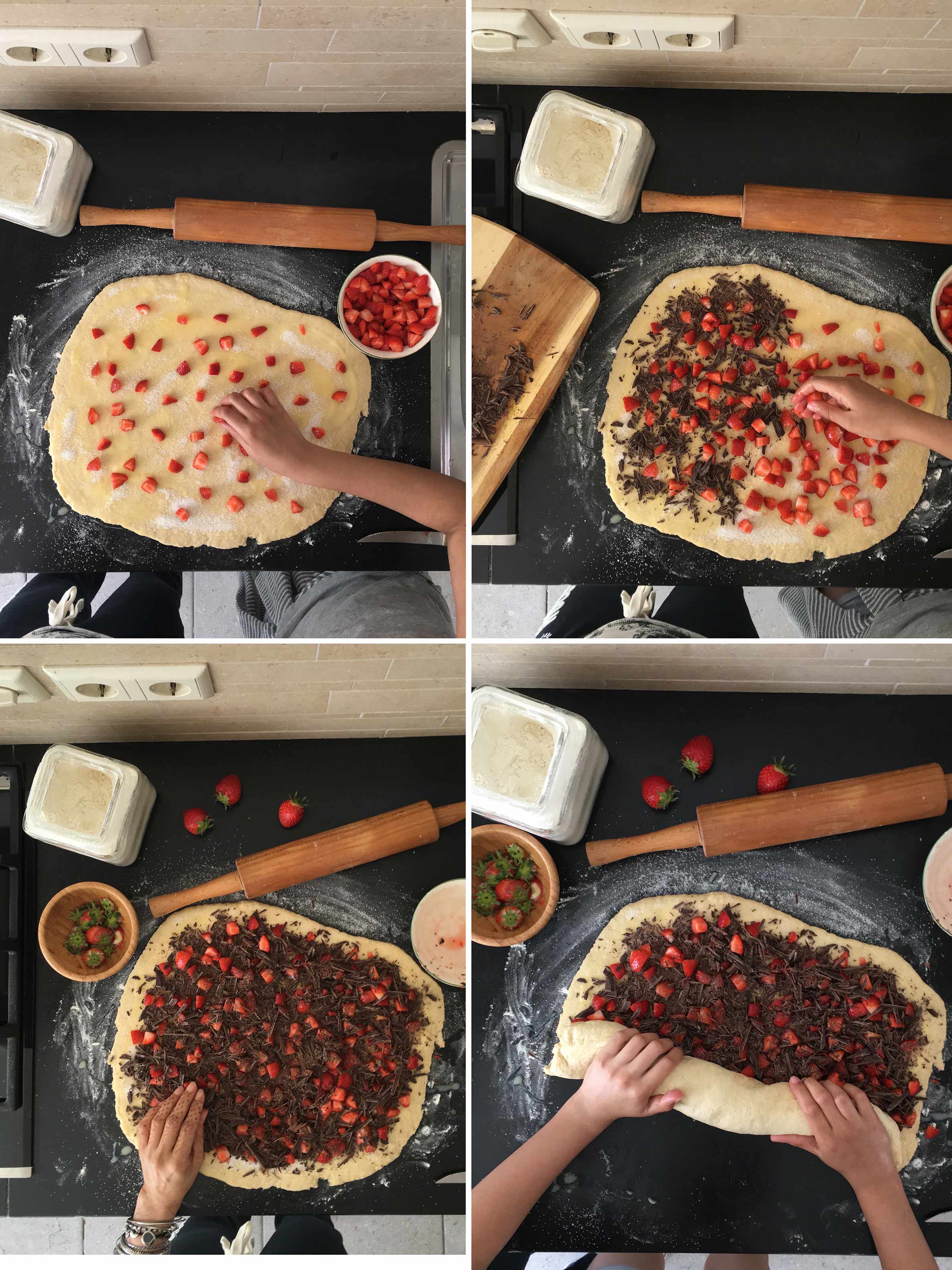 Strawberry Chocolate Rolls with Roasted Fennel Seeds I Boxofspice