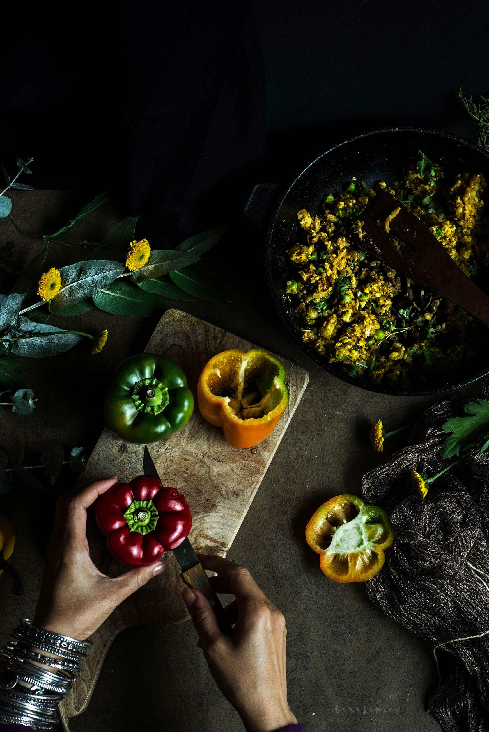 Spicy Stuffed Peppers with Paneer I Boxofspice