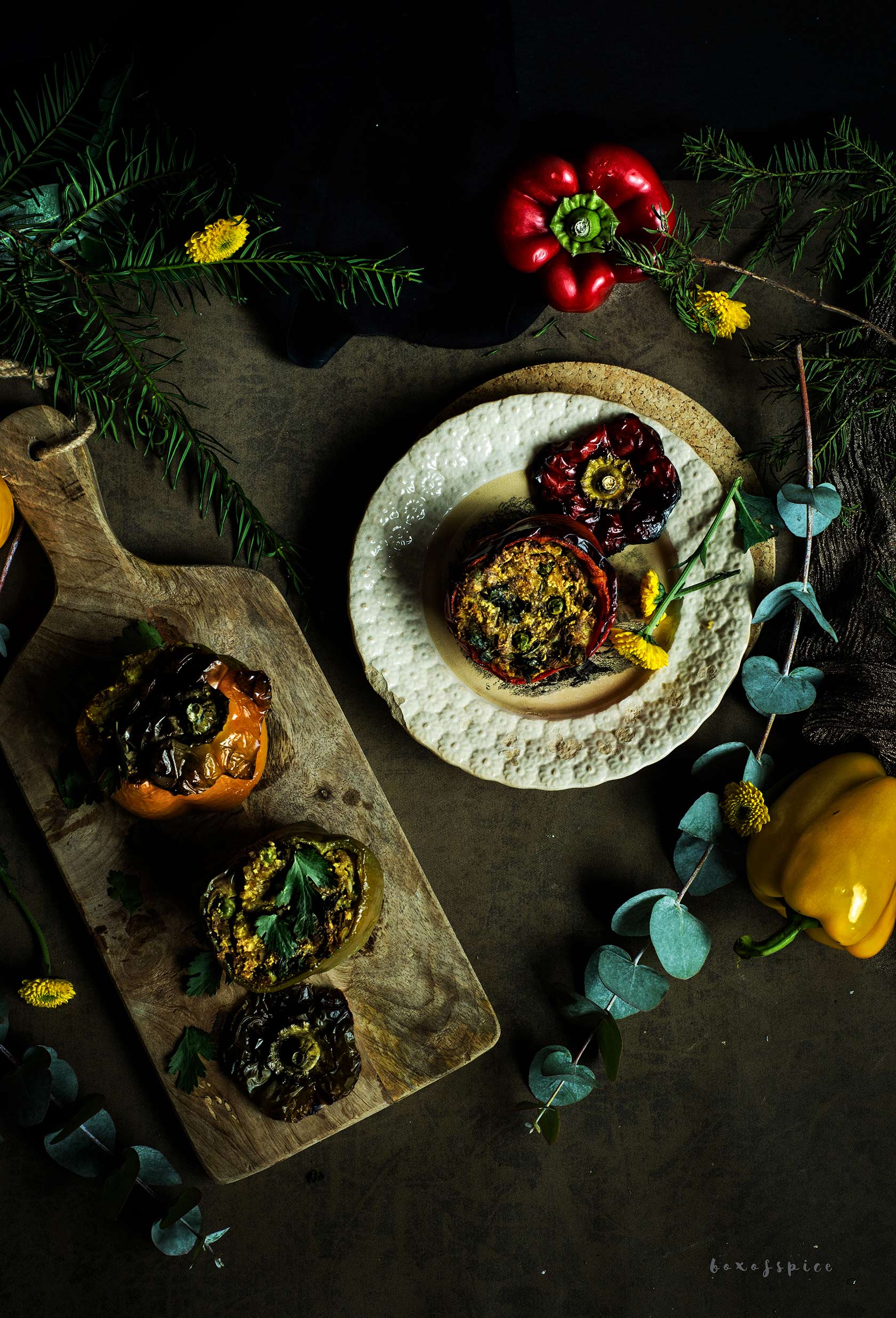 Spicy Stuffed Peppers with Paneer I Boxofspice