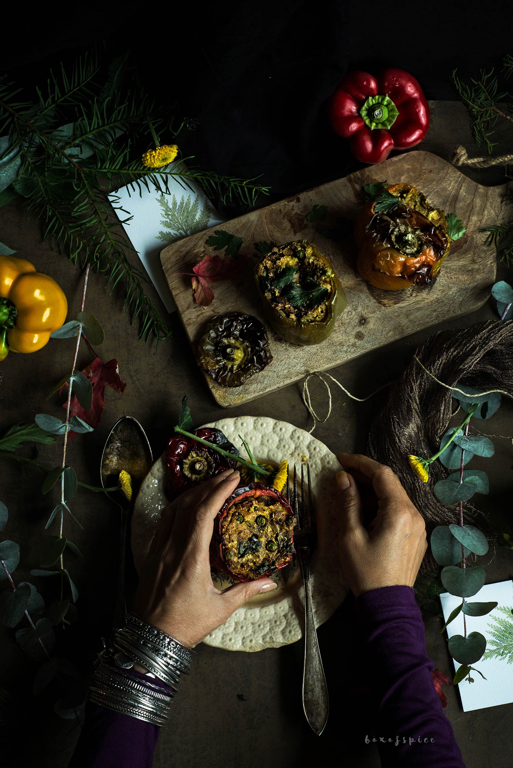 Spicy Stuffed Peppers with Paneer I Boxofspice