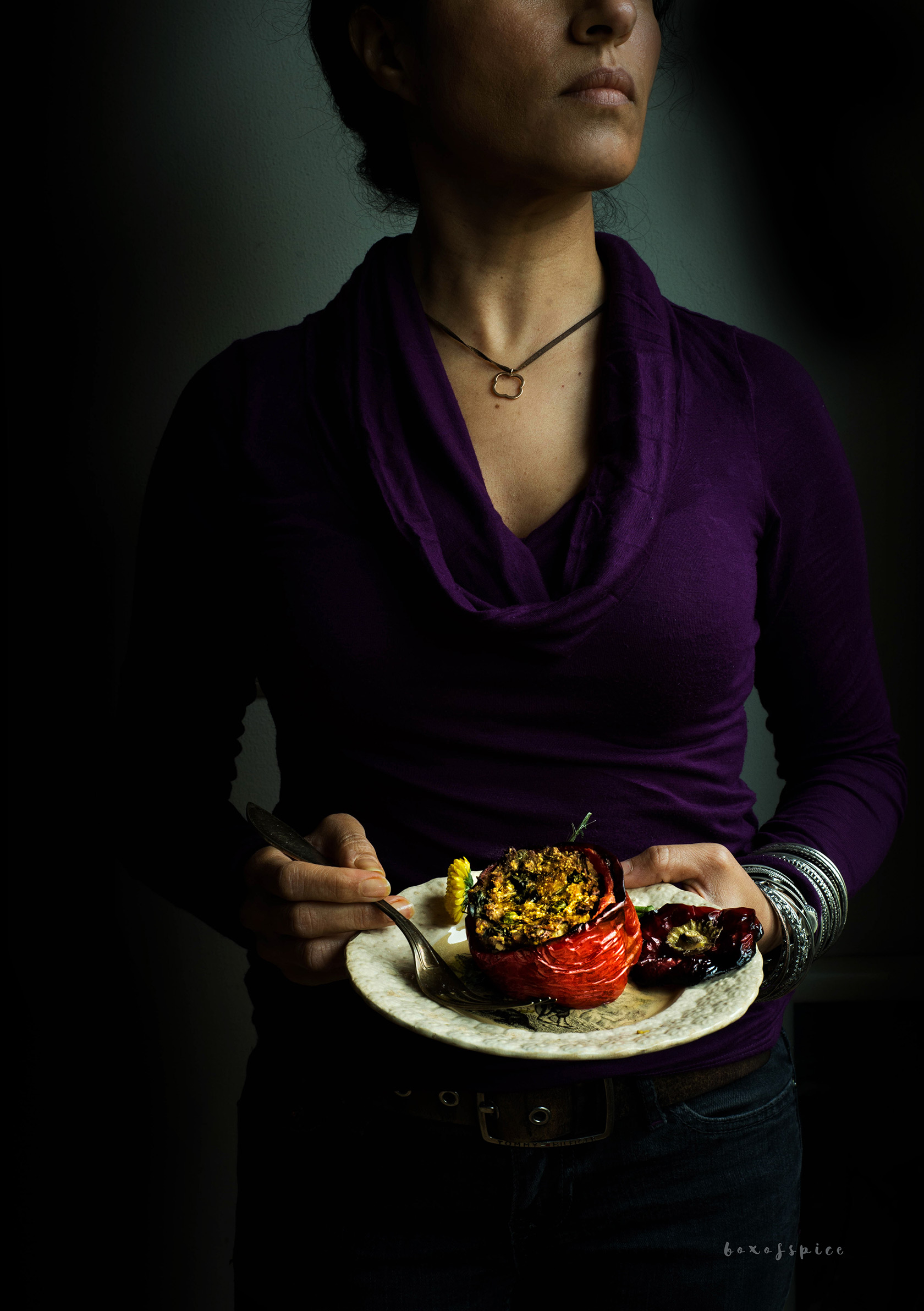 Spicy Stuffed Peppers with Paneer I Boxofspice