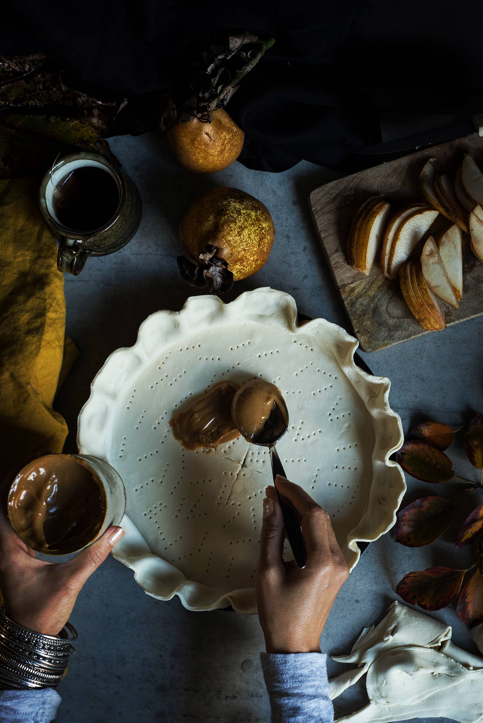 Cardamom Dulce de Leche Pear Tart I Boxofspice