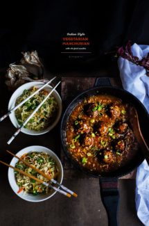 Vegetarian Manchurian with Stir Fried Noodles