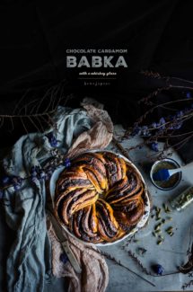 Chocolate Cardamom Babka with A Whiskey Glaze